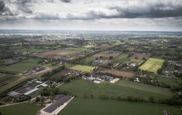 Theehuis luchtfoto omgeving